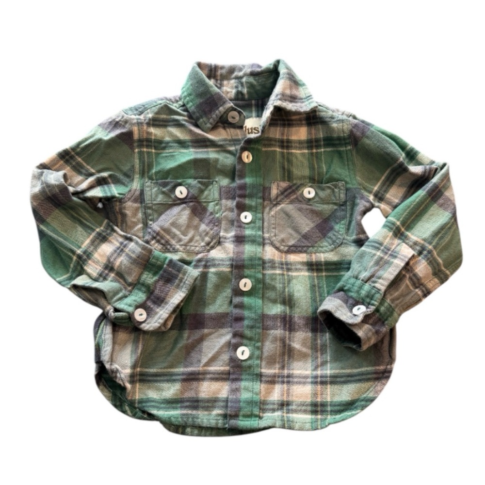 Mollusk Kids Toddler Green Plaid